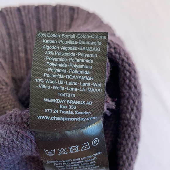 Purple Cheap Monday Toque - Picture 4 of 5